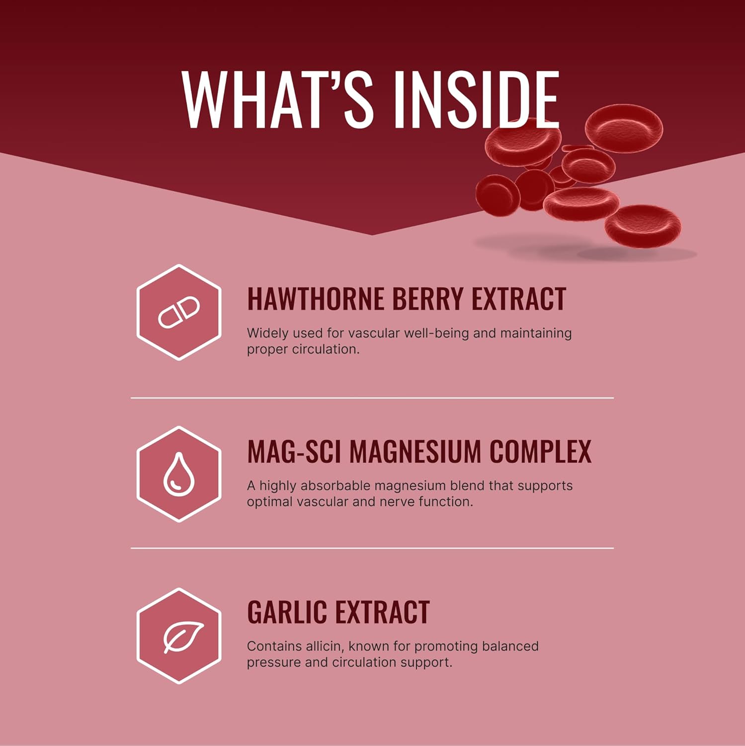 Bloodsyl Vegan Capsules - Supports Blood Flow with Hawthorn Berry, Magnesium, BioPerine - 180 Count