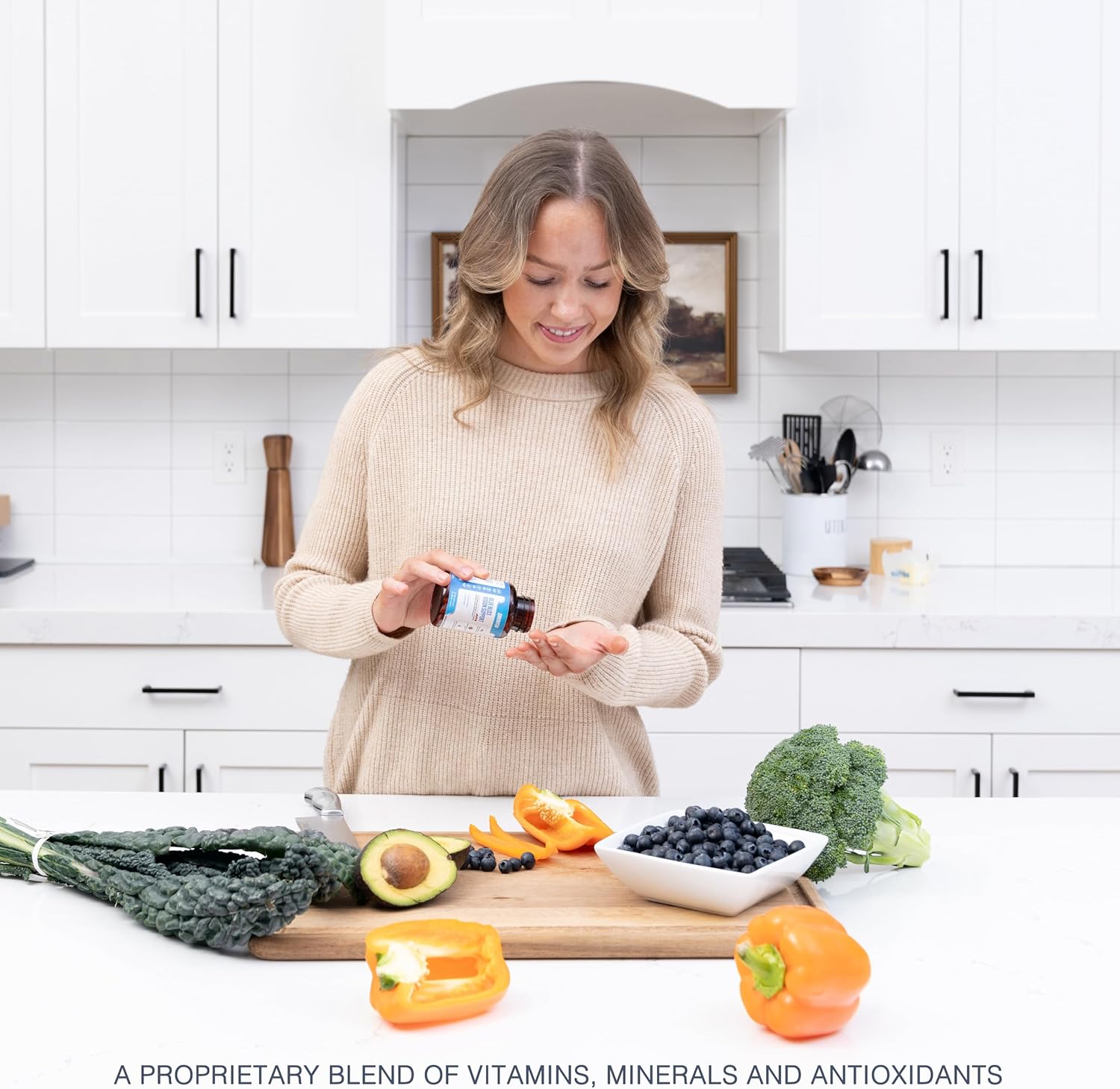 Blue Bliss Vision Support: Eye Vitamins for Adults & Seniors - Lutein, Biotin, Bilberry, Zeaxanthin - 30 Day Supply