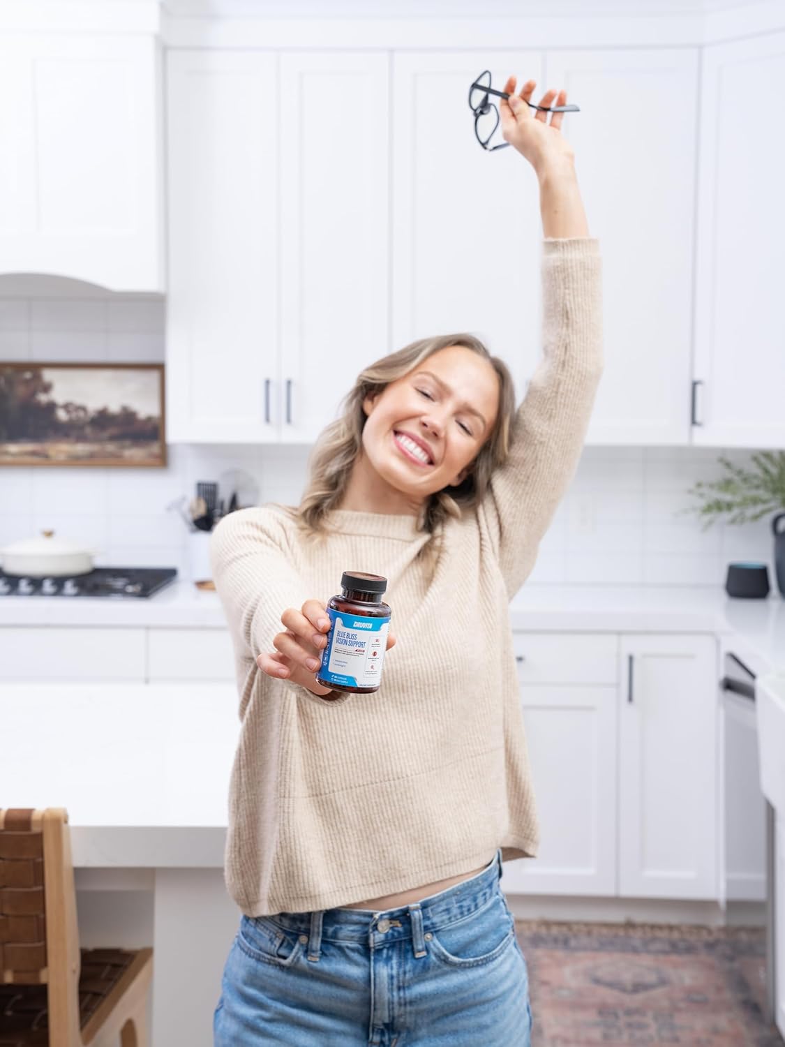 Blue Bliss Vision Support: Eye Vitamins for Adults & Seniors - Lutein, Biotin, Bilberry, Zeaxanthin - 30 Day Supply