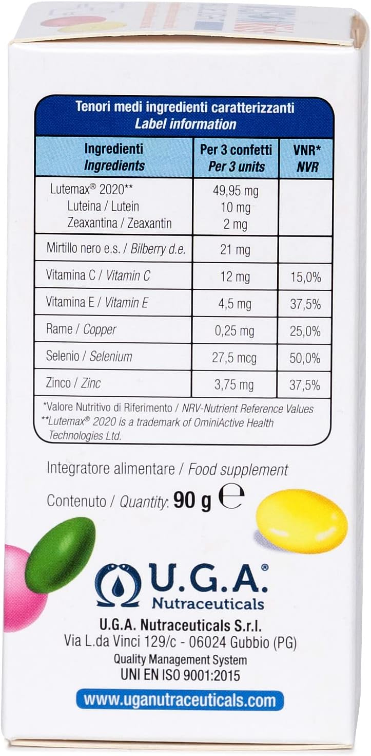 Blue Light Children’s Vision Supplement with Lutein, Zeaxanthin, and Blueberry in Delicious Dark Chocolate - 90 Candies