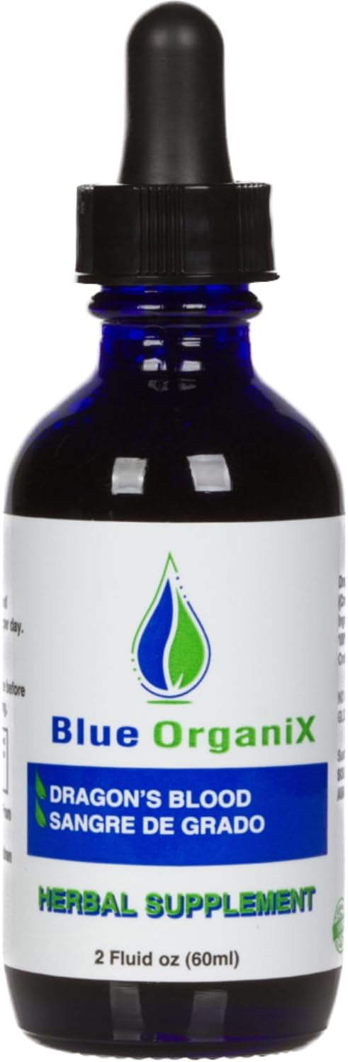 Blue Organix Dragon's Blood Liquid 2 Oz - Receding Gums Support - 100% Raw Sangre de Drago - Croton Lechleri - 1 Bottle