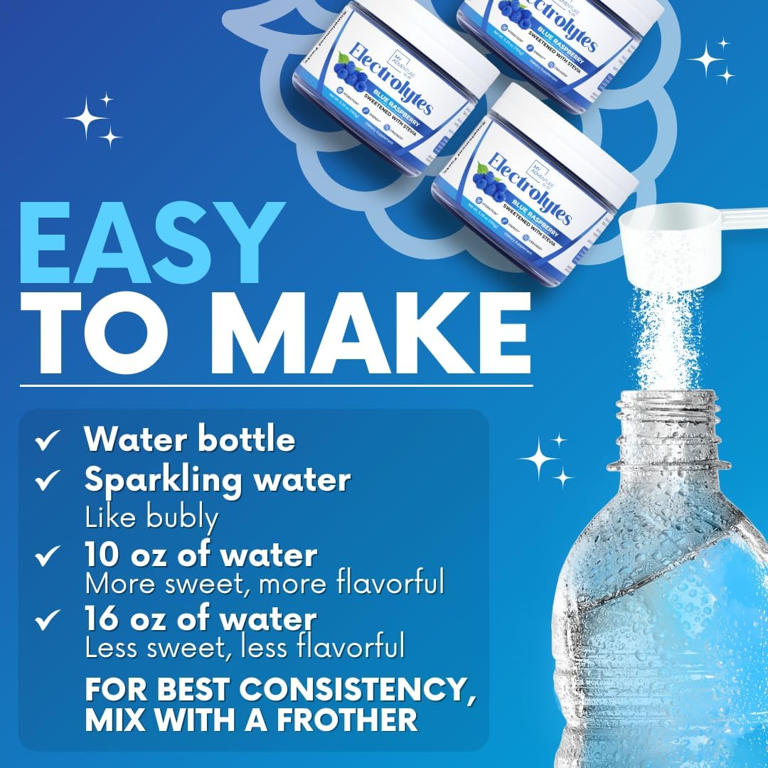 Blue Raspberry + Lemon Candy Flavored Electrolytes for Fitness Adventures