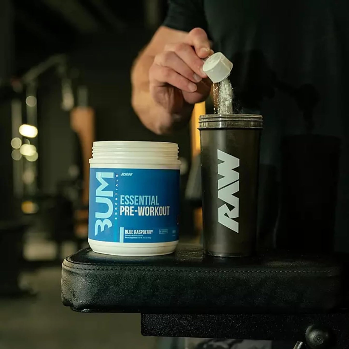 Blue Raspberry Pre-Workout Powder for Men & Women | Muscle Pump, Focus, Stamina, Strength & Endurance Booster | RAW CBUM Formula | 1.85 lbs