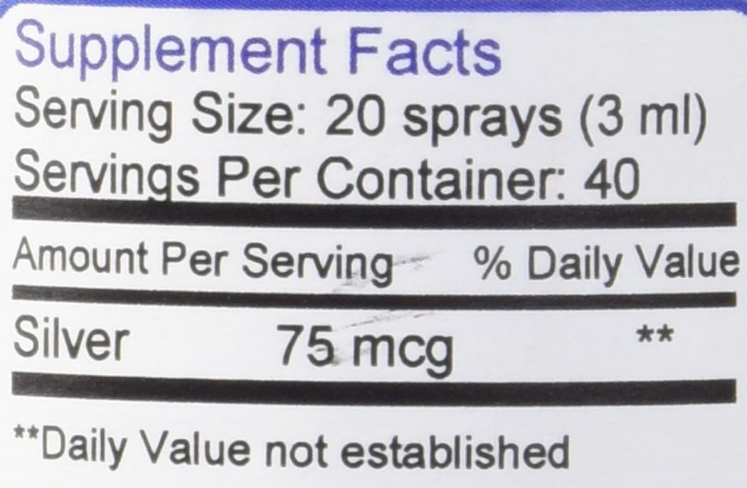 Blue Ridge Silver 25 ppm Fine Mist Colloidal Silver Spray - 4 oz Natural Immune Support Supplement