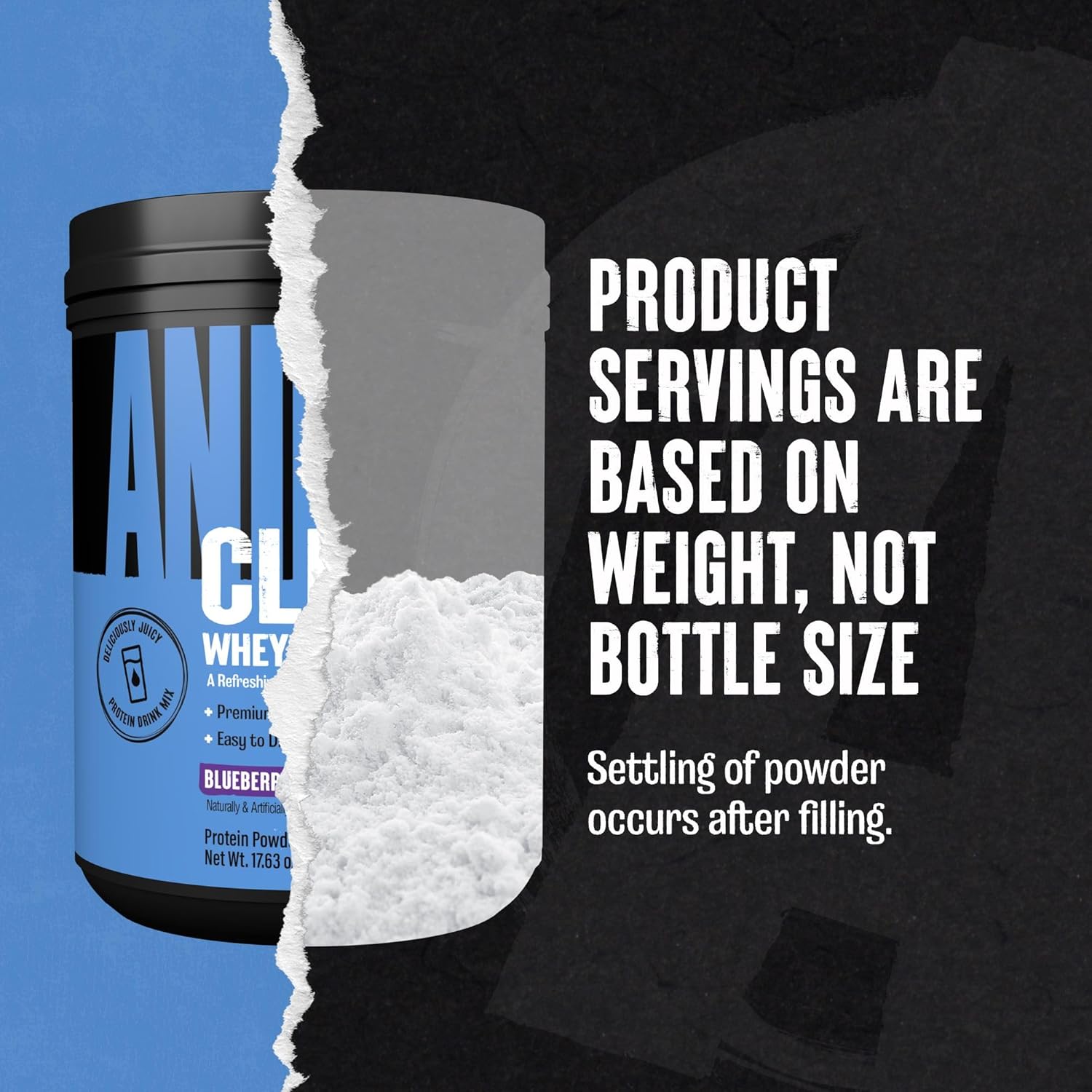 Blueberry Acai Clear Whey Isolate Protein Powder - 5g BCAA, Easy-to-Digest, Mix, Refreshing Drink for Men and Women, 500g