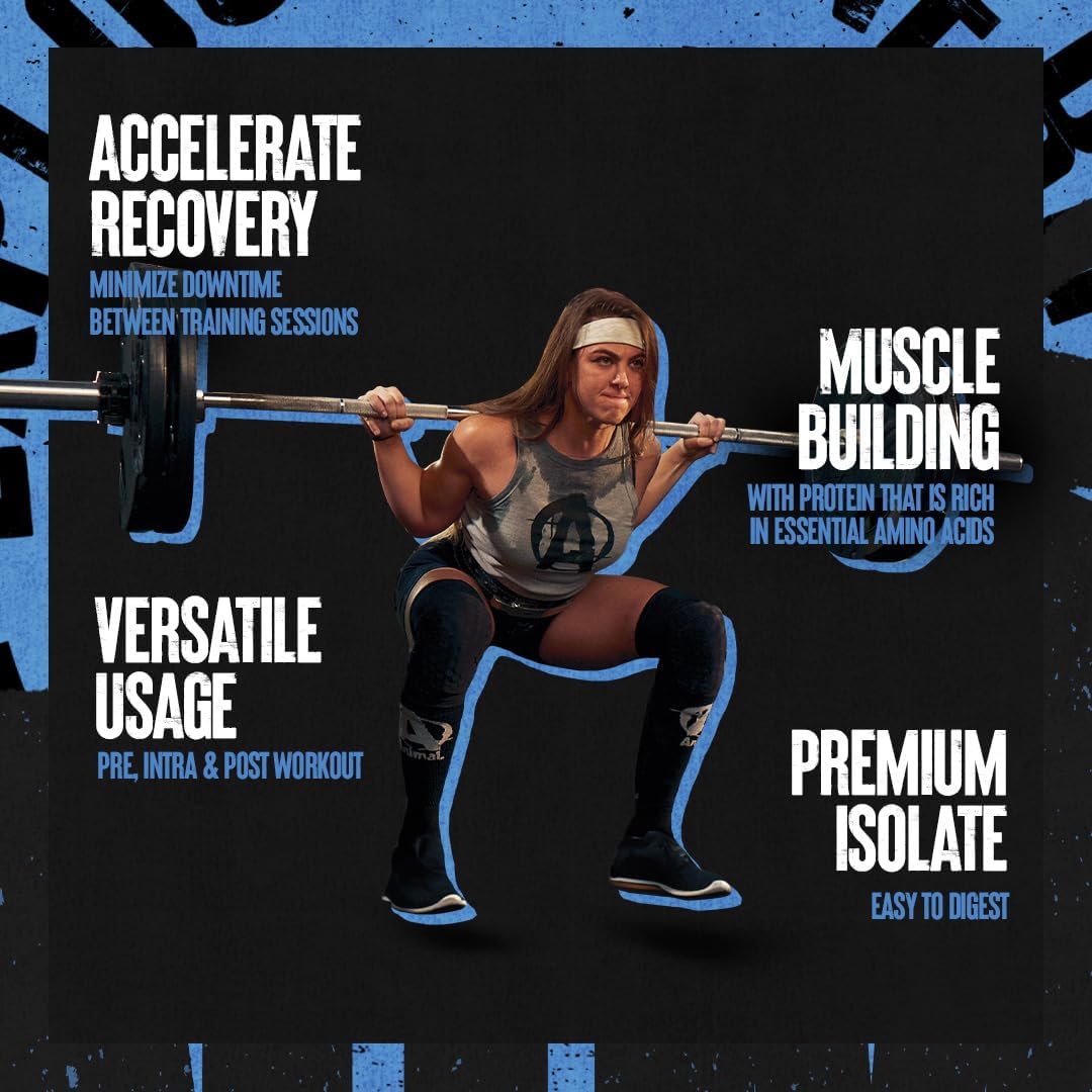 Blueberry Acai Clear Whey Isolate Protein Powder - 5g BCAA, Easy-to-Digest, Mix, Refreshing Drink for Men and Women, 500g