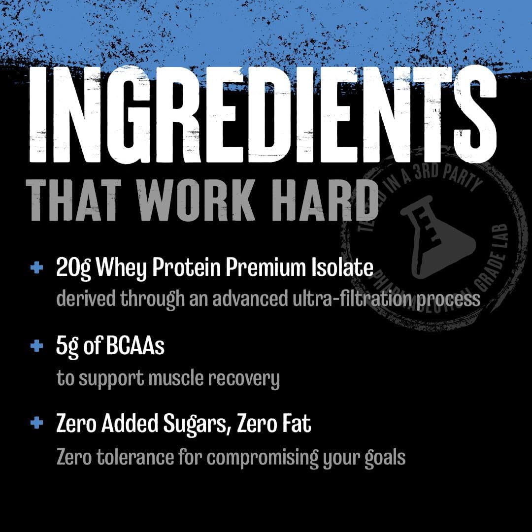 Blueberry Acai Clear Whey Isolate Protein Powder - 5g BCAA, Easy-to-Digest, Mix, Refreshing Drink for Men and Women, 500g