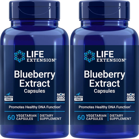Blueberry Extract Capsules - 120 Vegetarian Capsules for Life Extension