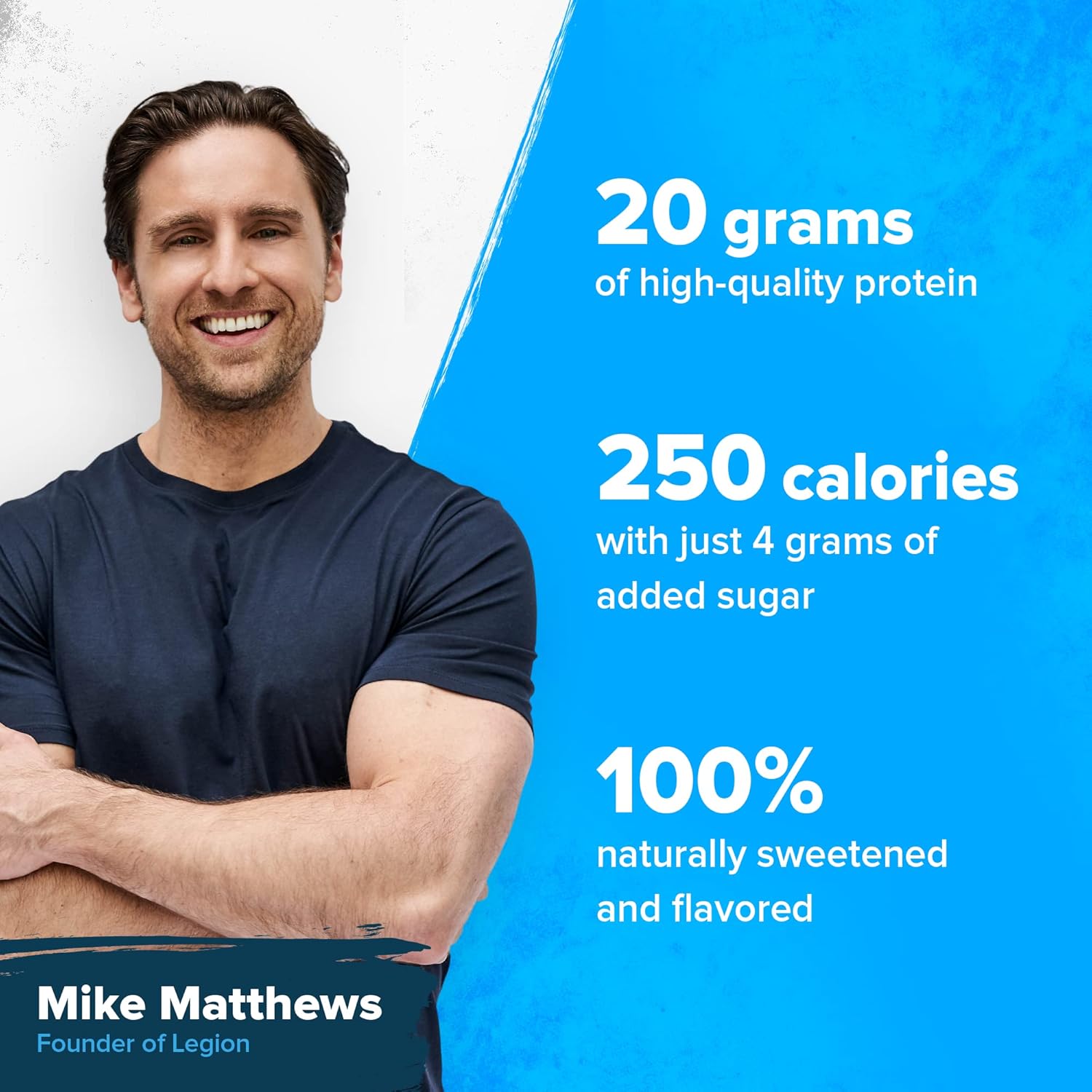 Blueberry Muffin Legion Protein Bars - 100% Whey Protein, Soy Free, Prebiotic Fiber - Low Fat, Gluten Free Healthy Snack Bars with Natural Flavor (12 Count)