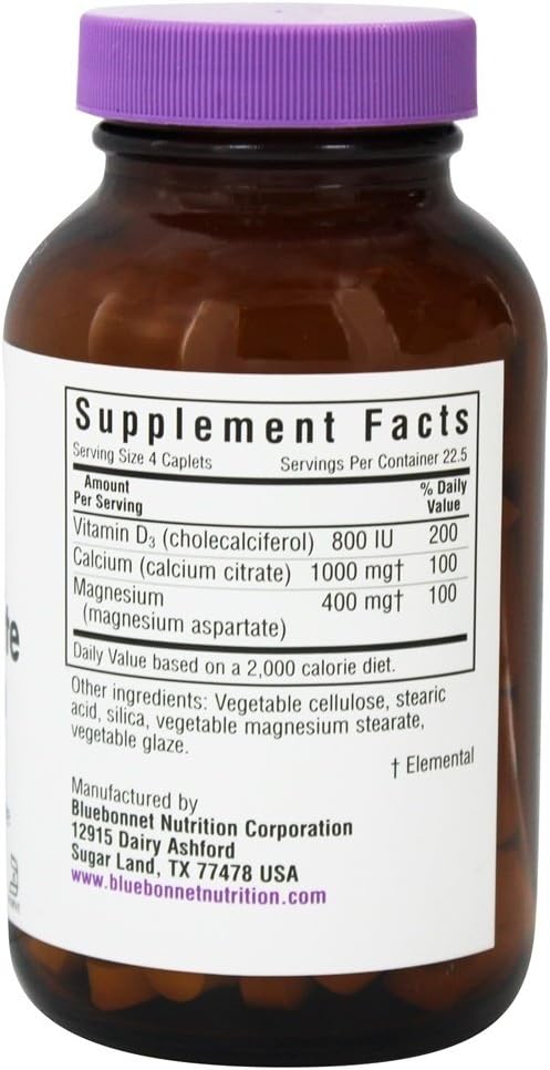 Bluebonnet Calcium Citrate Magnesium with Vitamin D - 90 Capsules