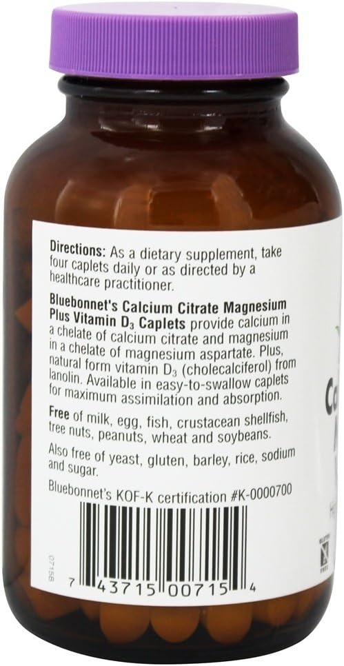 Bluebonnet Calcium Citrate Magnesium with Vitamin D - 90 Capsules