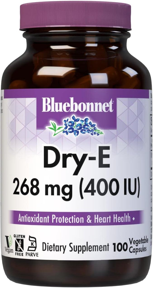 BlueBonnet Dry Vitamin E-400 IU Vegetable Capsules - 100 Count