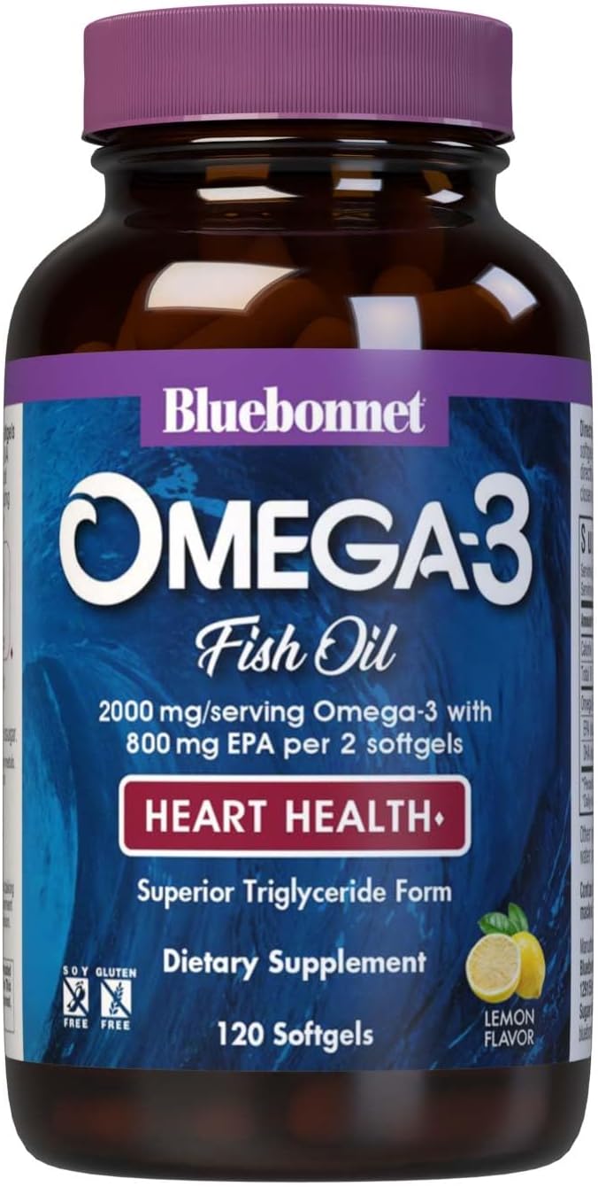 Bluebonnet EPAX Omega-3 Heart Formula SoftGels - 120 Count, 1000 mg