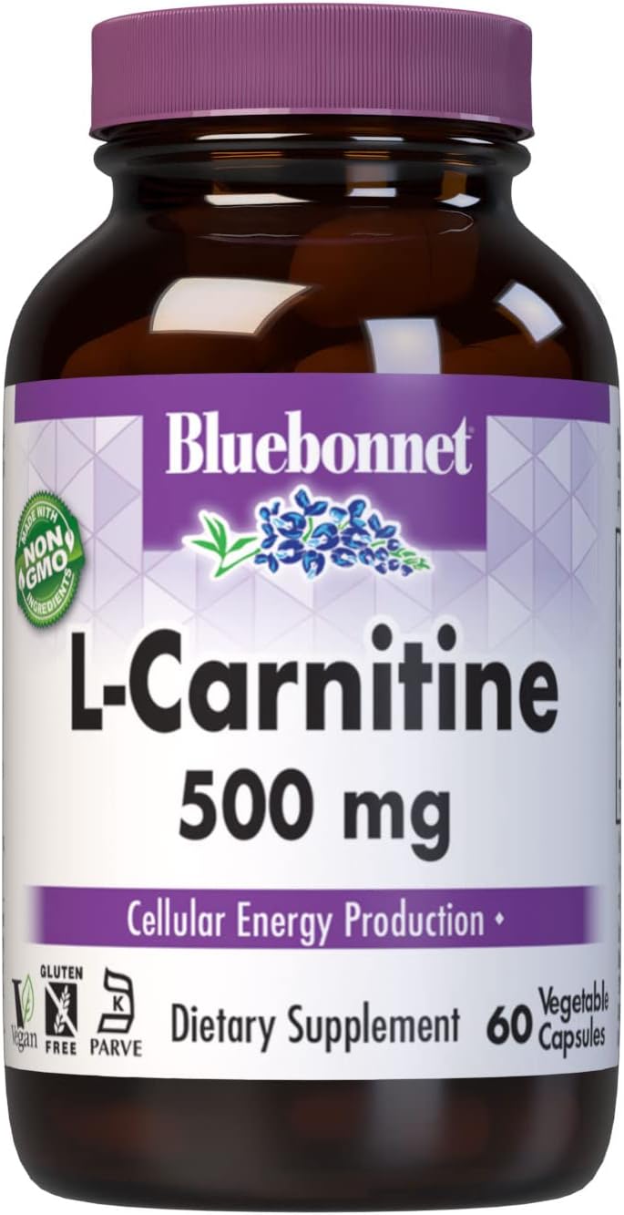 BlueBonnet L-Carnitine 500 mg Vitamin Capsules - 60 White Capsules