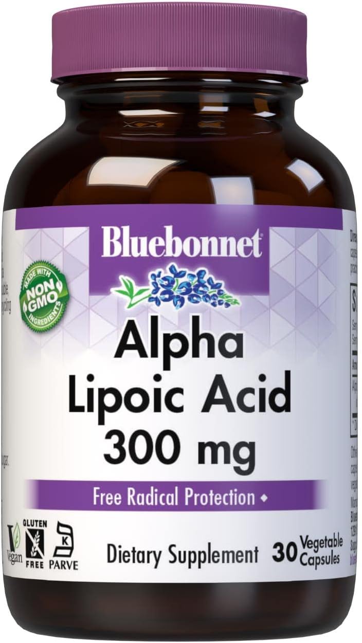 Bluebonnet Nutrition Alpha Lipoic Acid 300mg Capsules for Antioxidant Support