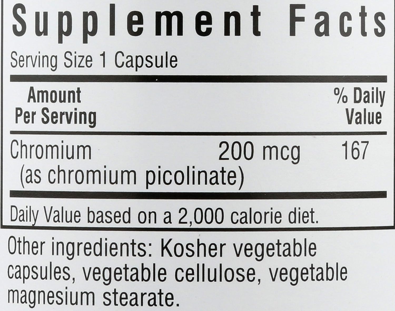 Bluebonnet Nutrition Chromium Picolinate 200mcg - 100 Vegetarian Capsules for Healthy Blood Sugar Support