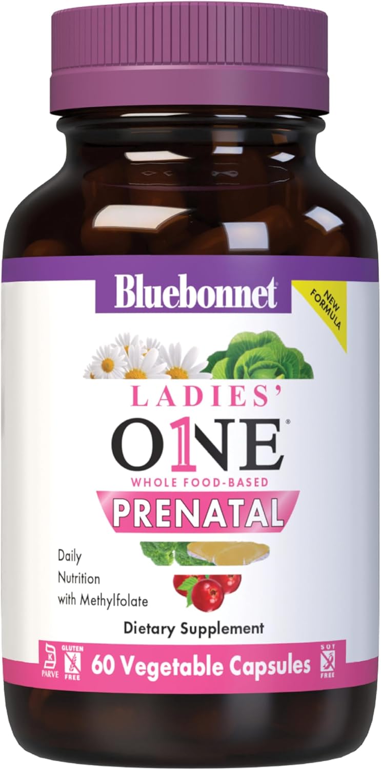 Bluebonnet Nutrition Ladies' One Prenatal Whole Food-Based Multiple - 30 Vegetable Capsules