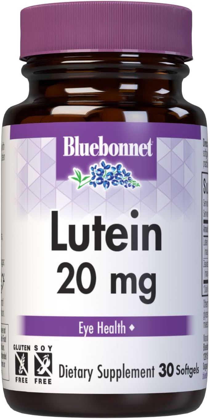 Bluebonnet Nutrition Lutein 20 mg Supplement for Eye Health and Vision Support