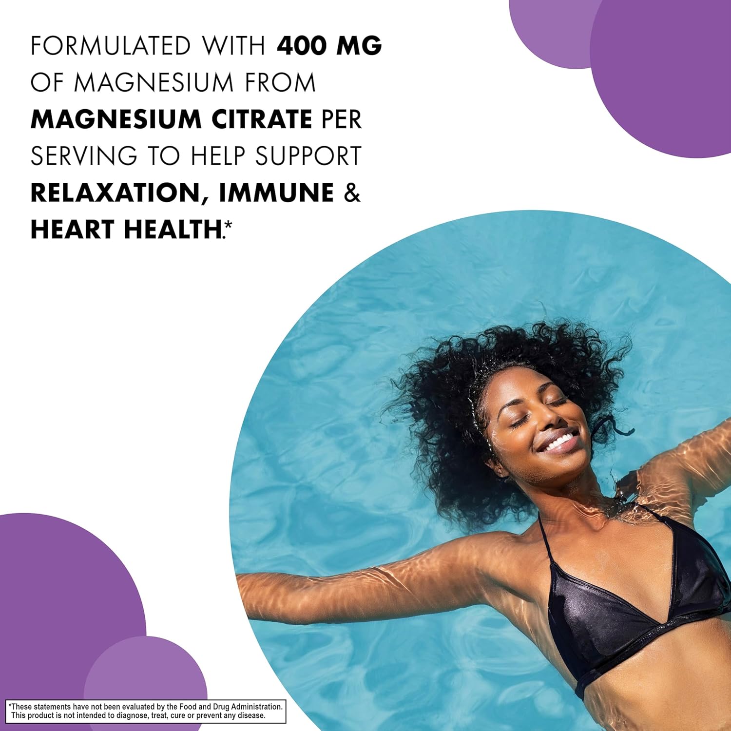 Bluebonnet Nutrition Magnesium Citrate 400mg Caplets for Maximum Absorption, Immune Health & Energy*, Soy-Free, Gluten-Free, Non-GMO, Kosher, Dairy-Free, Vegan - 120 Count