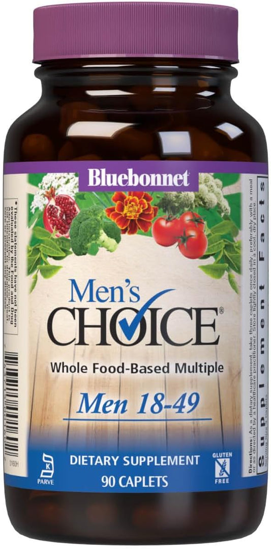 Bluebonnet Nutrition Men's Choice Whole Food-Based Multivitamin, 90 Count - Ideal for Men 18-49