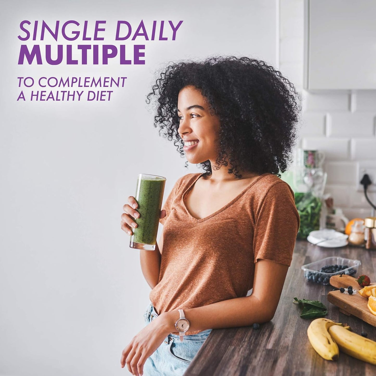 Bluebonnet Nutrition Multi One with Iron Vegetable Capsules - Full Spectrum Multi Vitamin Supplement, B Vitamins, Gluten & Dairy Free, Kosher, 120 Count - 4 Month Supply