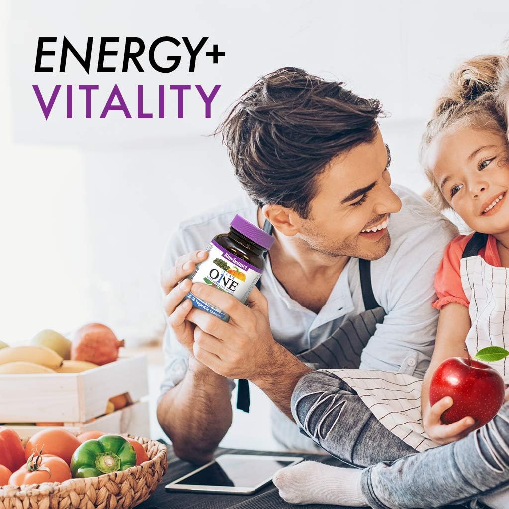 Bluebonnet Nutrition One for Men Whole Food-Based Multivitamin, Daily Nutrition Supplement - Non-GMO, Vegetarian, Kosher, Gluten/Soy/Dairy-Free - 30 Veg Caps