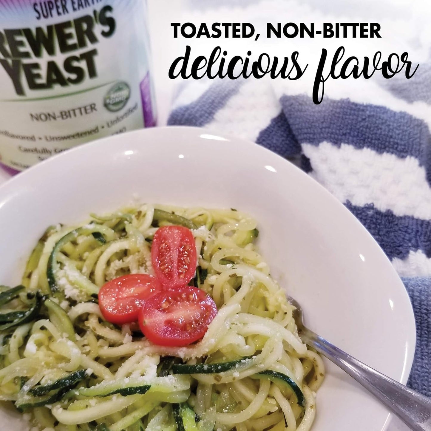 Bluebonnet Nutrition Super Earth Brewers Yeast Powder - 2 lb - Whole Food Super Food Source for Vitamins - Vegan, Vegetarian, Non GMO, Gluten Free, Soy Free, Kosher - Great Tasting