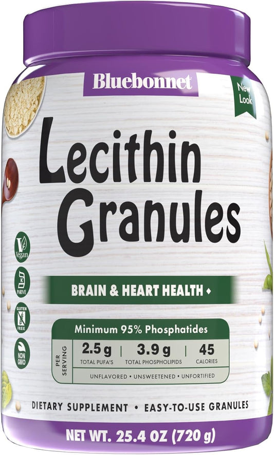 Bluebonnet Nutrition Super Earth Non-GMO Soy Lecithin Granules - Vegan, Kosher, Gluten-Free - 25.4 oz, 96 Servings