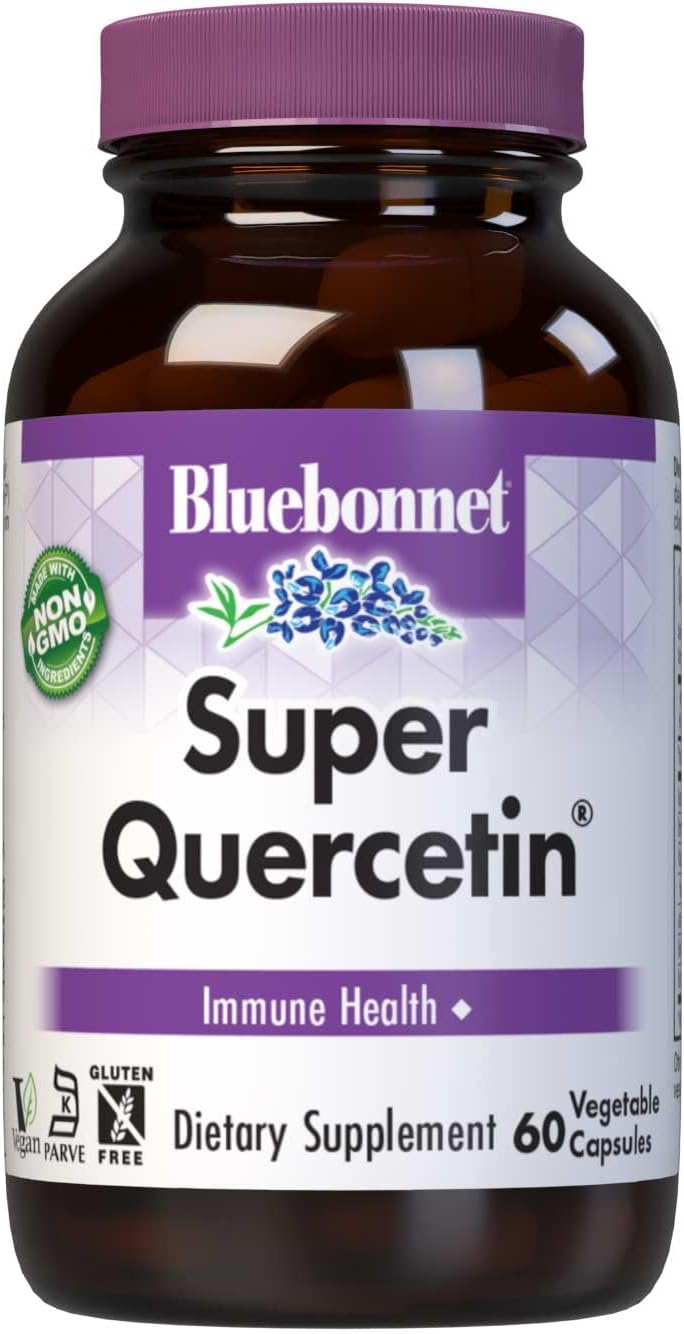 Bluebonnet Nutrition Super Quercetin Capsules with Vitamin C - Seasonal & Immune Support - Non-GMO, Gluten-Free, 60 Capsules