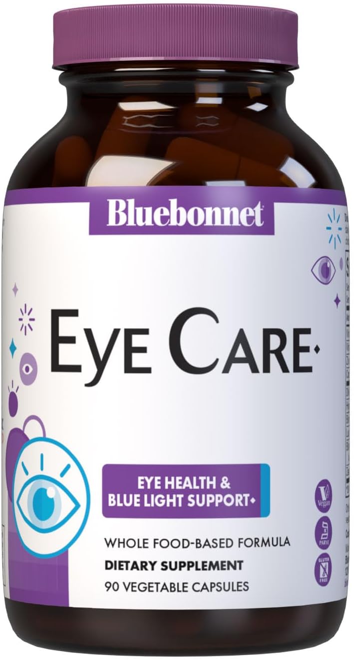 Bluebonnet Nutrition Targeted Choice Eye Care for Eye Health, Macular Protection, 45 Servings, Light Grey, Macular & Blue, 90 Count