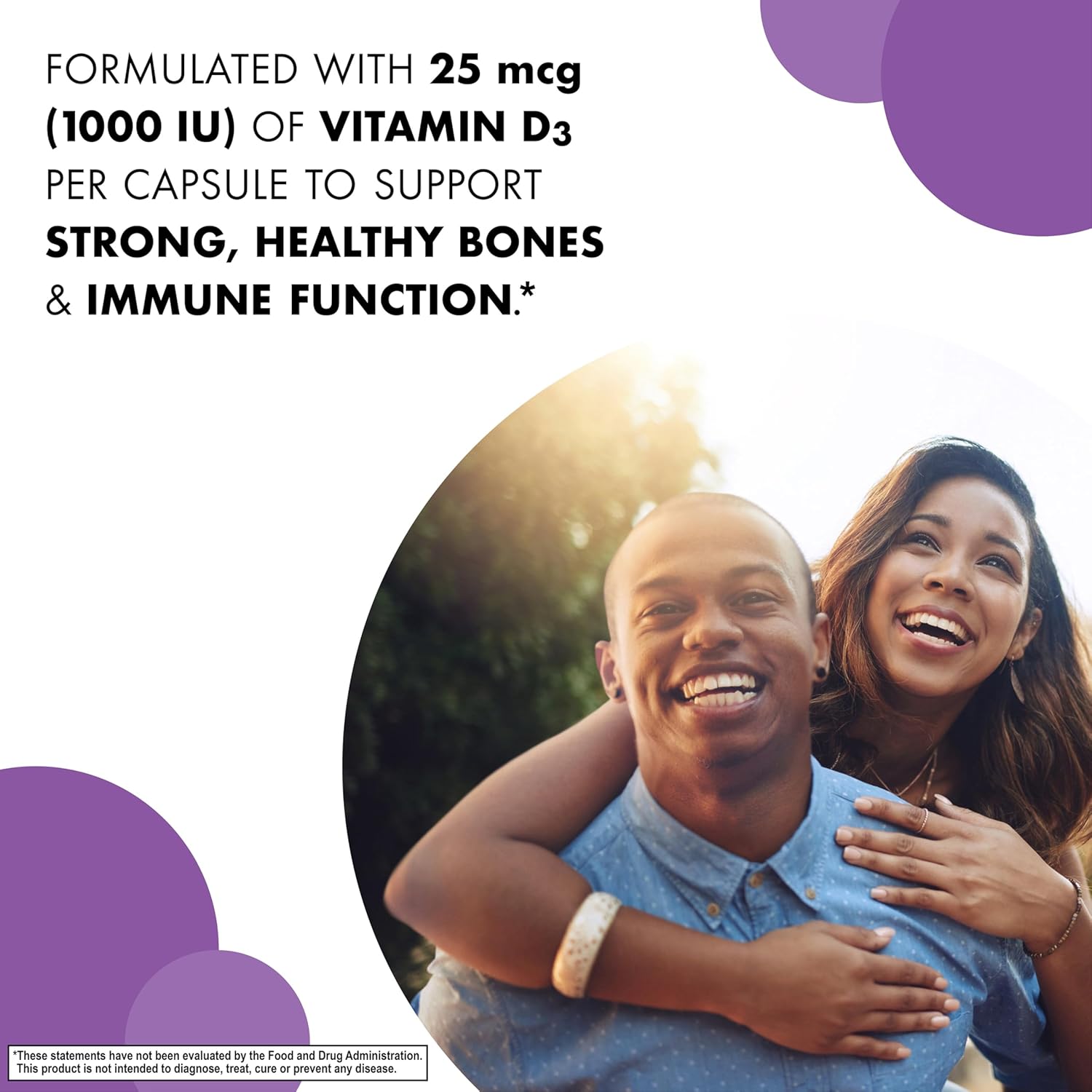BlueBonnet Nutrition Vitamin D3 1000 IU - Supports Muscle and Bone Growth - Lanolin-Sourced Cholecalciferol - Non-GMO, Gluten/Soy/Milk Free - 90 Veg Capsules