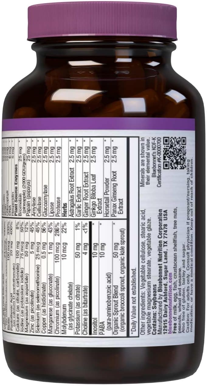 BlueBonnet Super Earth Daily Multi-Nutrient Caplets - Iron Free, 60 Count