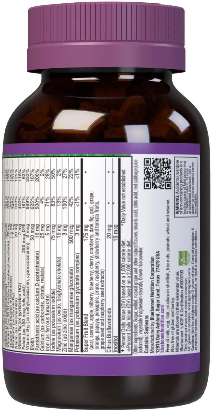 Bluebonnet Super Earth Rainforest Animalz Multiple Chewable - 90 Count - Light Grey and Purple