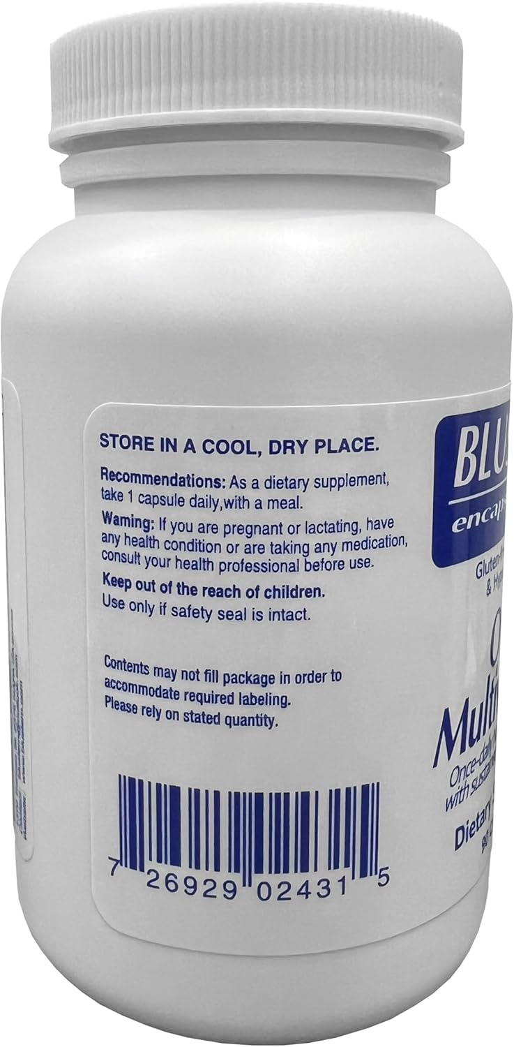 BLUSTERN Multivitamin Supplement for Enhanced Immunity, Brain Function & Eye Health - 90 Capsules for Women & Men