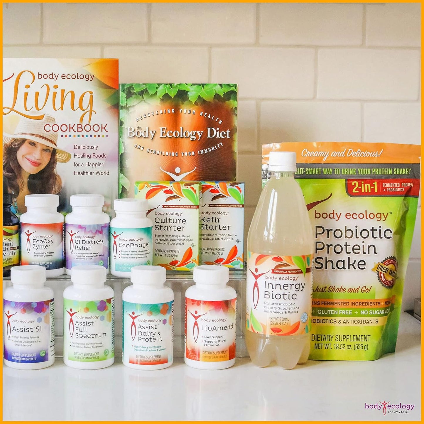 Body Ecology Fermented Probiotic Protein Shake Powder - Non-GMO, Gluten Free, Soy Free, No Sugar Added - 15g Protein - 18.52 OZ