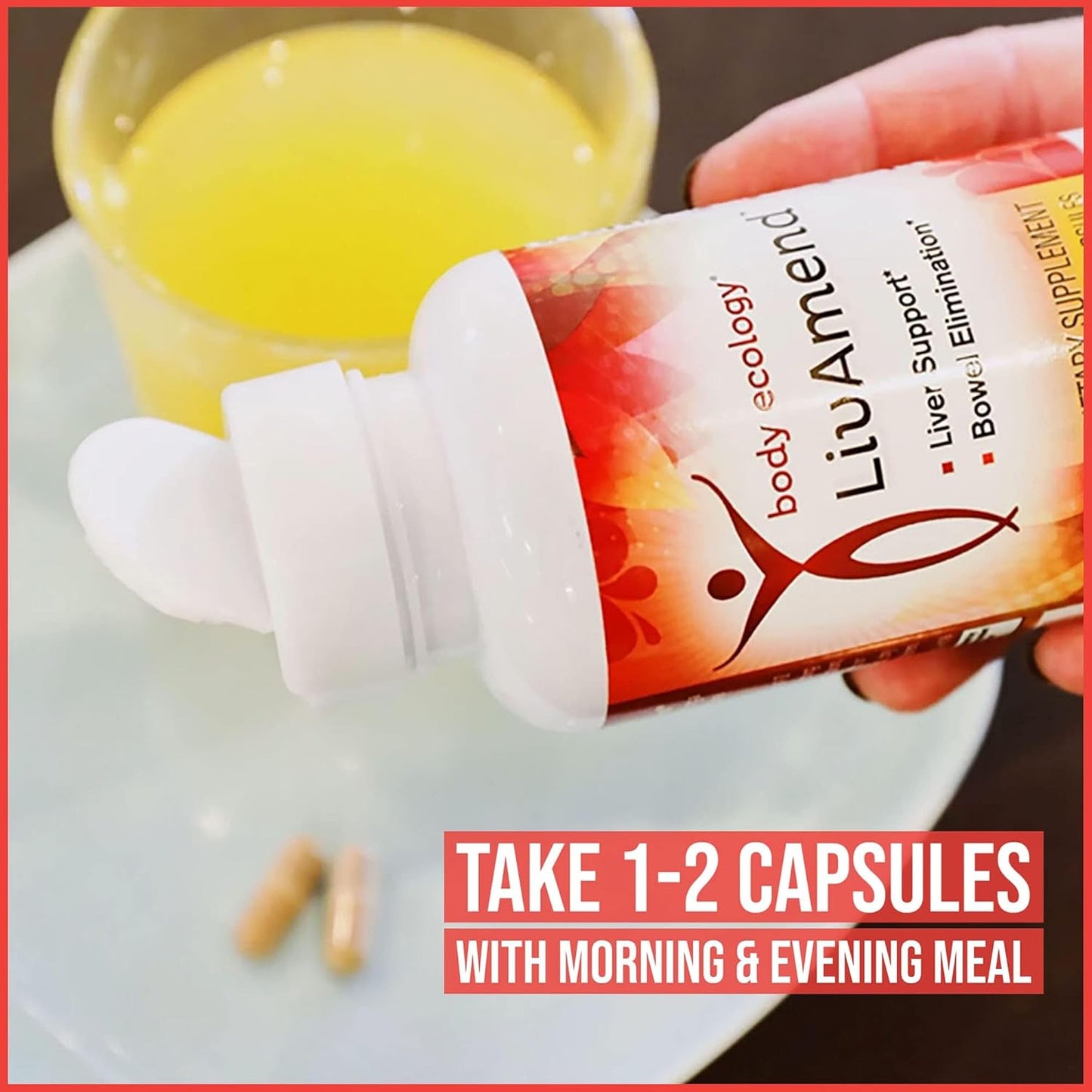 Body Ecology LivAmend Liver Supplement with Milk Thistle & Artichoke - 120 Vegetarian Capsules for Healthy Liver & Bowel Function