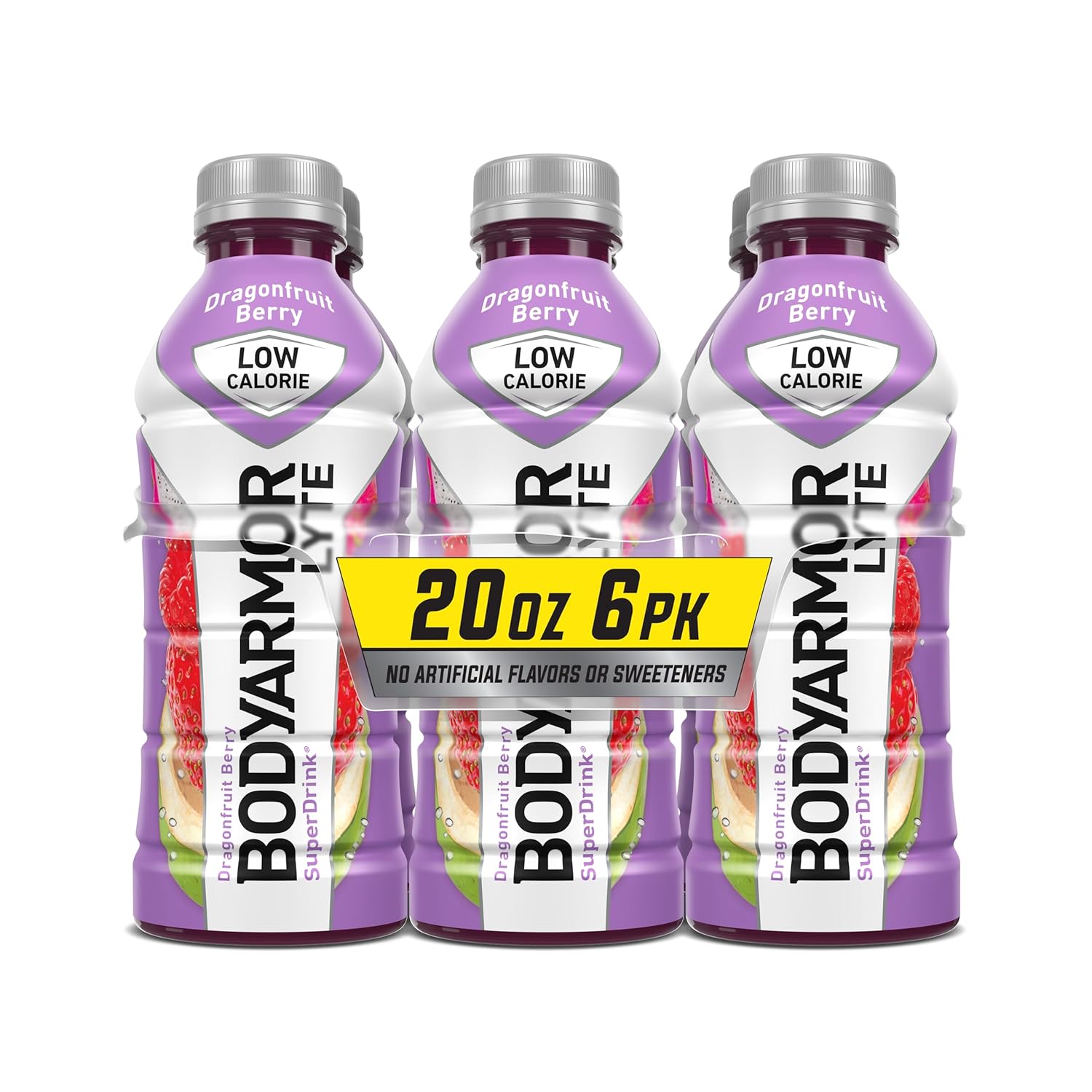 BODYARMOR LYTE Dragonfruit Berry Sports Drink - Low-Calorie Beverage Packed with Electrolytes and Vitamins - 20 Fl Oz (Pack of 6)