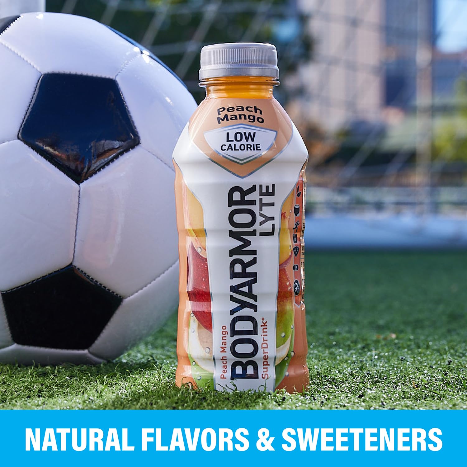 BODYARMOR LYTE Peach Mango Coconut Water Sports Drink - Low-Calorie Hydration With Electrolytes and Vitamins - 20Fl Oz (Pack of 6)