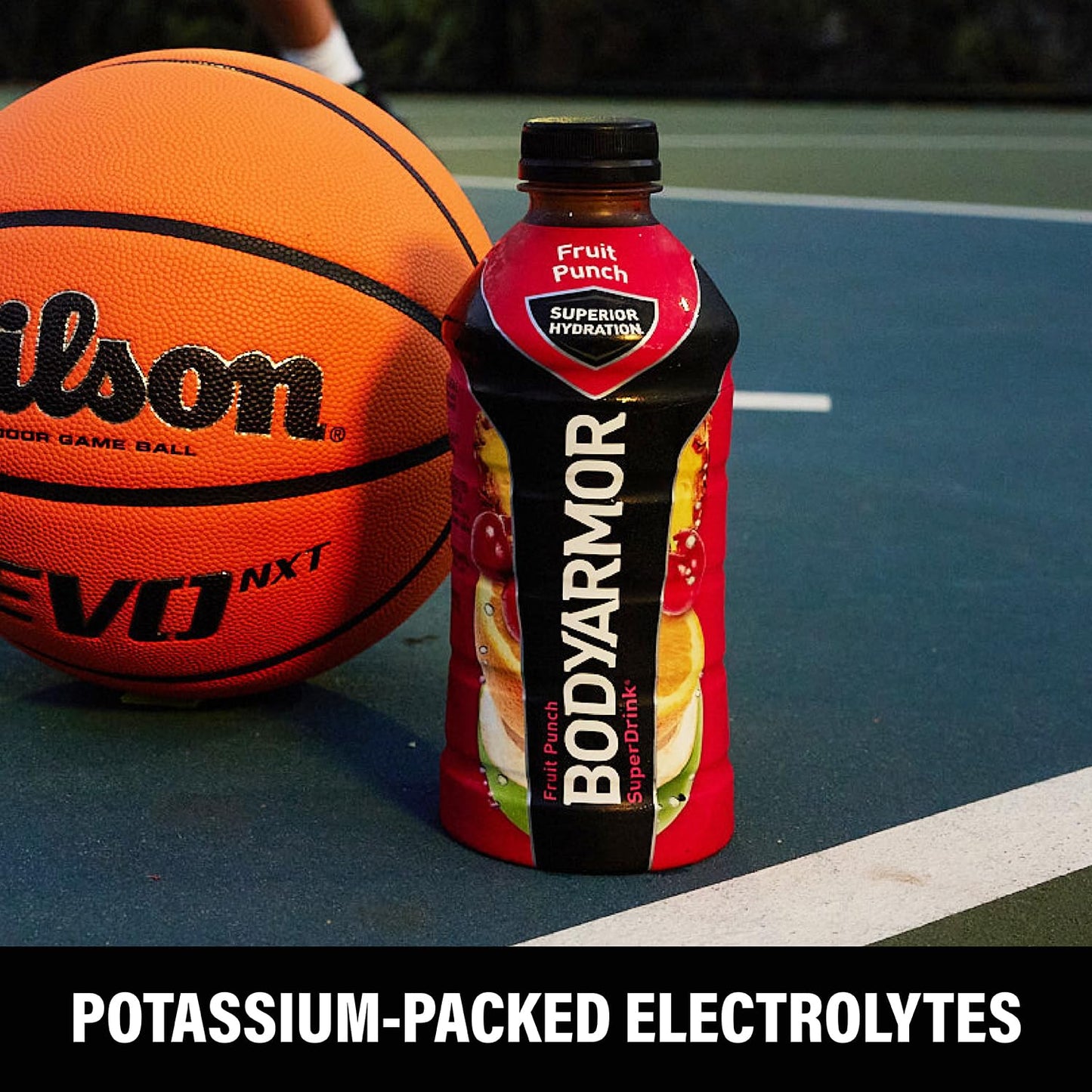 BODYARMOR Sports Drink: Fruit Punch Flavor with Coconut Water, Natural Vitamins & Electrolytes - 16 Fl Oz (12 Pack)