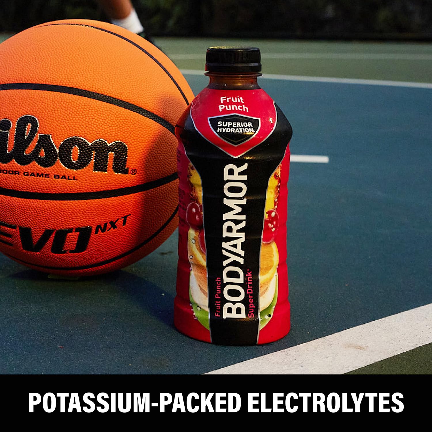 BODYARMOR Sports Drink: Fruit Punch Flavor with Coconut Water, Natural Vitamins & Electrolytes - 16 Fl Oz (12 Pack)
