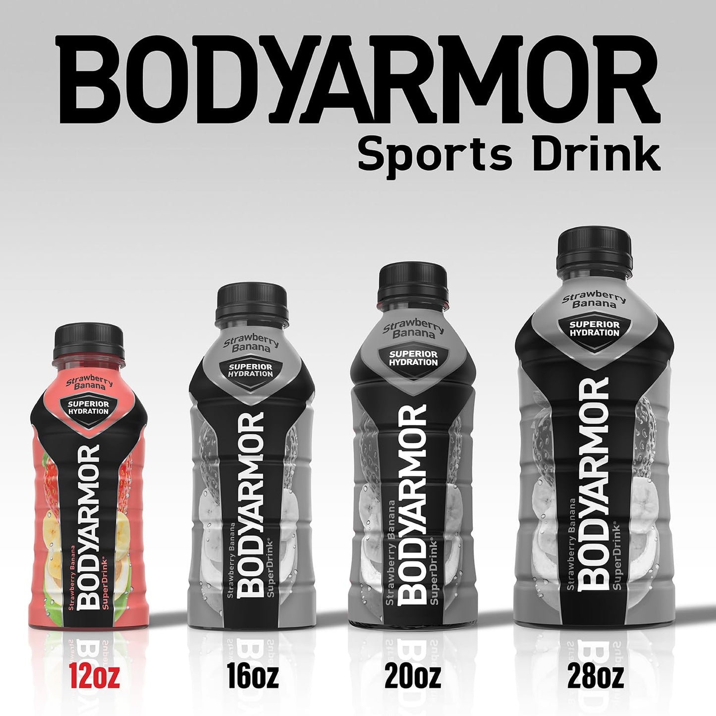 BODYARMOR Strawberry Banana Coconut Water Sports Drink, 12 Fl Oz (Pack of 8), Hydration with Natural Flavors, Vitamins and Electrolytes for Athletes