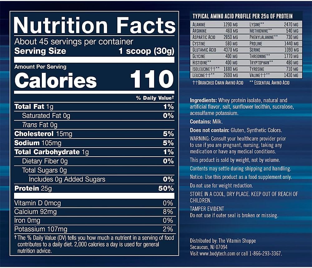 BodyTech Fruity Cereal Whey Protein Isolate Powder - 3 lbs. (46 Servings)