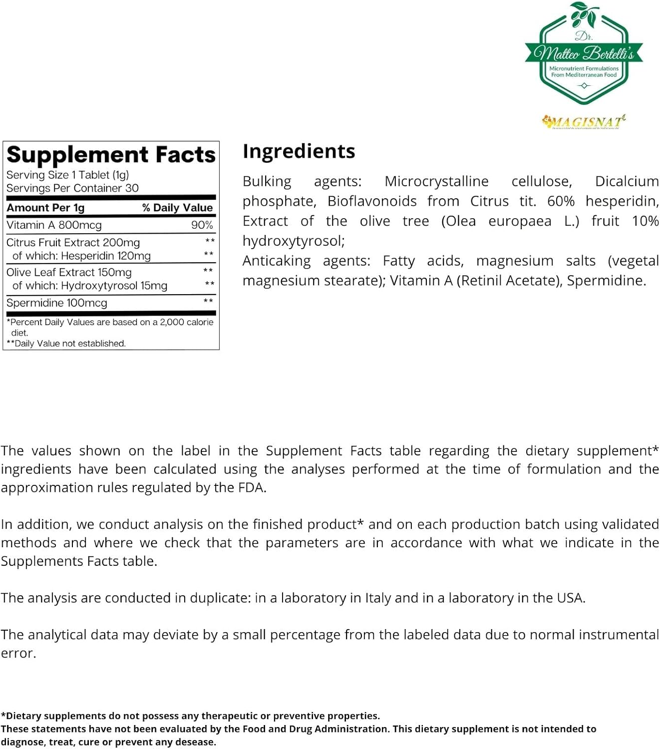 Bone, Muscle, Lymph & Vein Support Bundle by Dr. Matteo Bertelli - Resveratrol, Polydatin, Vitamin D3, A, Hydroxytyrosol, Hesperidin (30 Capsules)