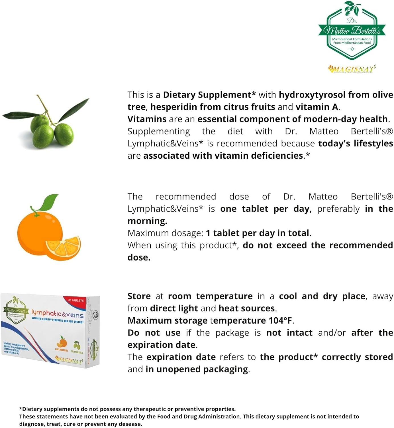 Bone, Muscle, Lymph & Vein Support Bundle by Dr. Matteo Bertelli - Resveratrol, Polydatin, Vitamin D3, A, Hydroxytyrosol, Hesperidin (30 Capsules)