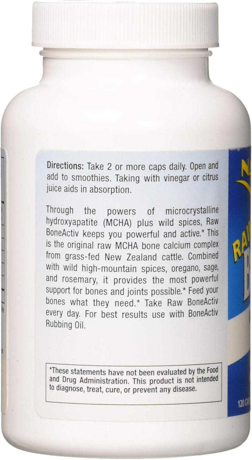 BoneActiv Capsules - Bone & Joint Support with MCHA, Sage, Rosemary, and Oregano Oil - Non-GMO - 120 Capsules