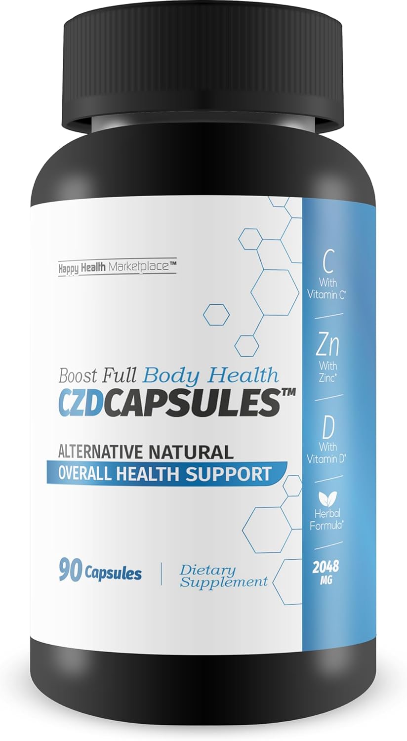 Boost Full Body Health with CZD Capsules - Natural Immune & Wellness Supplement for Overall Health Support, Swelling & Discomfort Relief - Optimize Your Wellbeing with Nature & Science