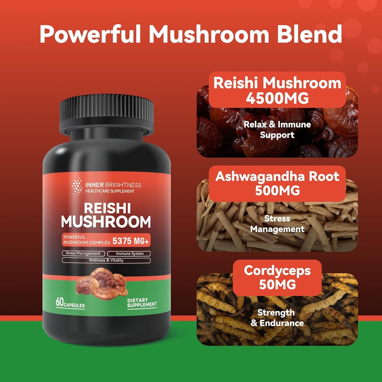 Boost Gut Health, Immunity, Hair, & Beauty with Bovine Colostrum, Collagen, Reishi Mushroom & Cordyceps Powder