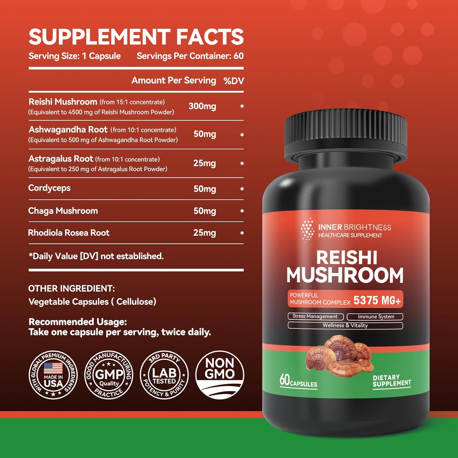 Boost Gut Health, Immunity, Hair, & Beauty with Bovine Colostrum, Collagen, Reishi Mushroom & Cordyceps Powder