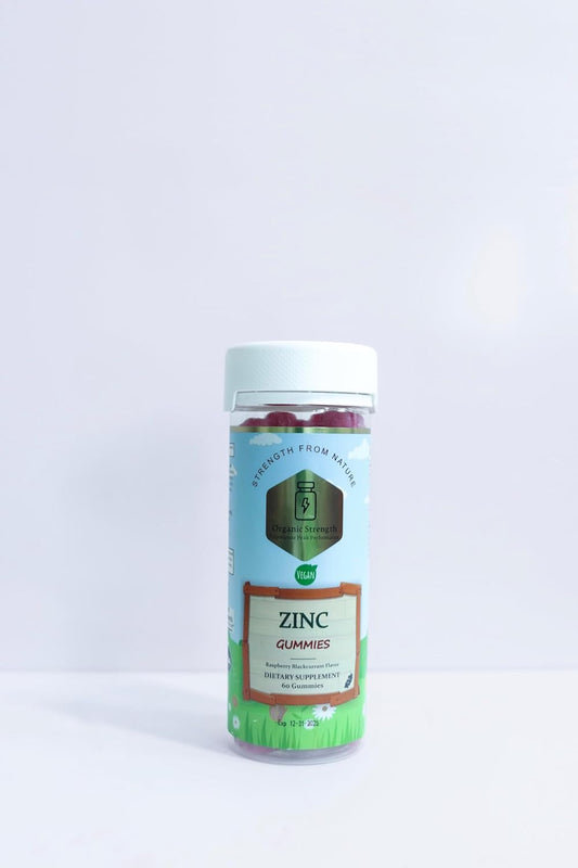 Boost Immunity with Organic Strength Vegan Zinc Pectin Gummies - 50mg Zinc, 455% Daily Intake (60 Count)