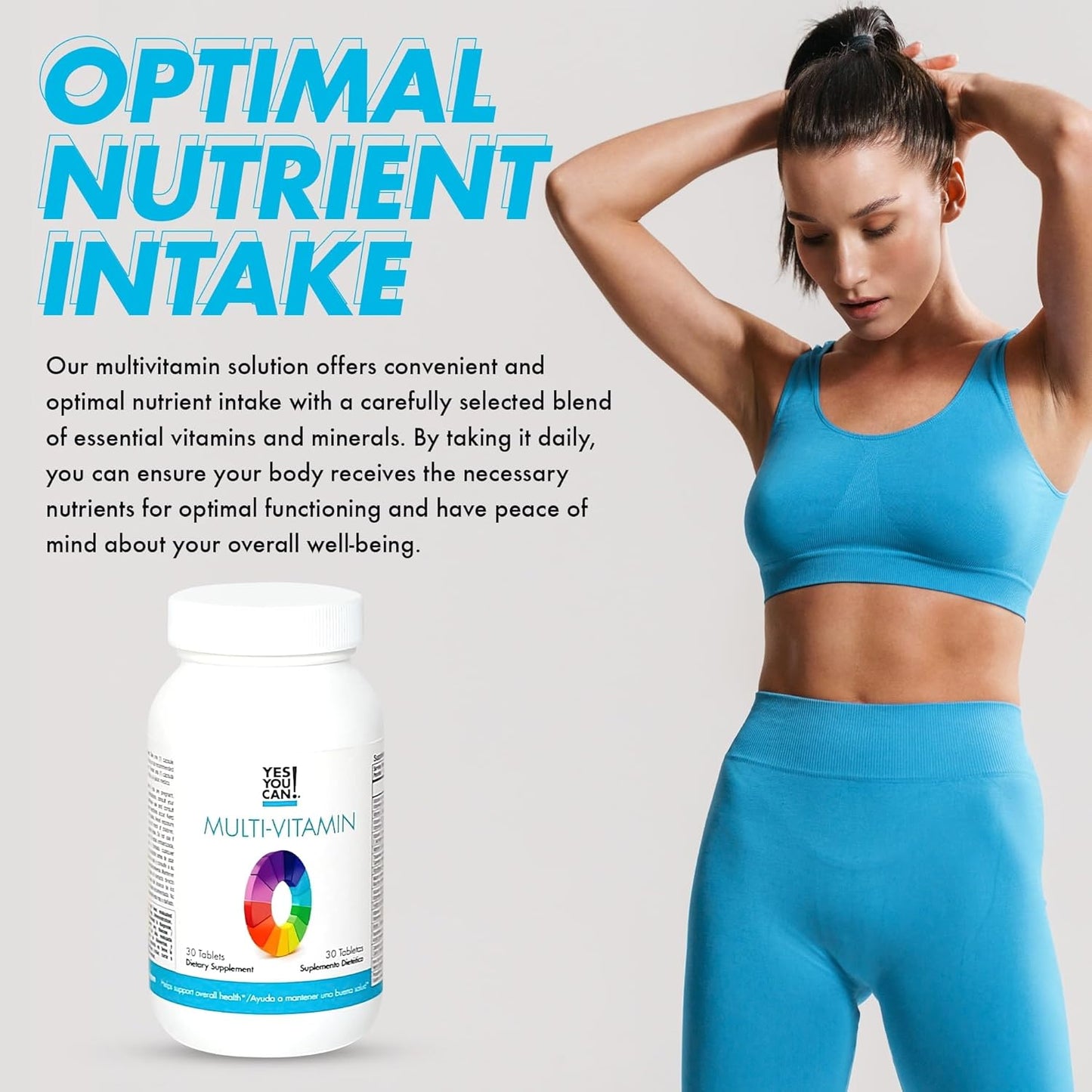 Boost Your Health with Daily Multivitamins for Men and Women - Packed with Antioxidants and Essential Vitamins A, B, C, & E - 30 Tablets x 2 Pack